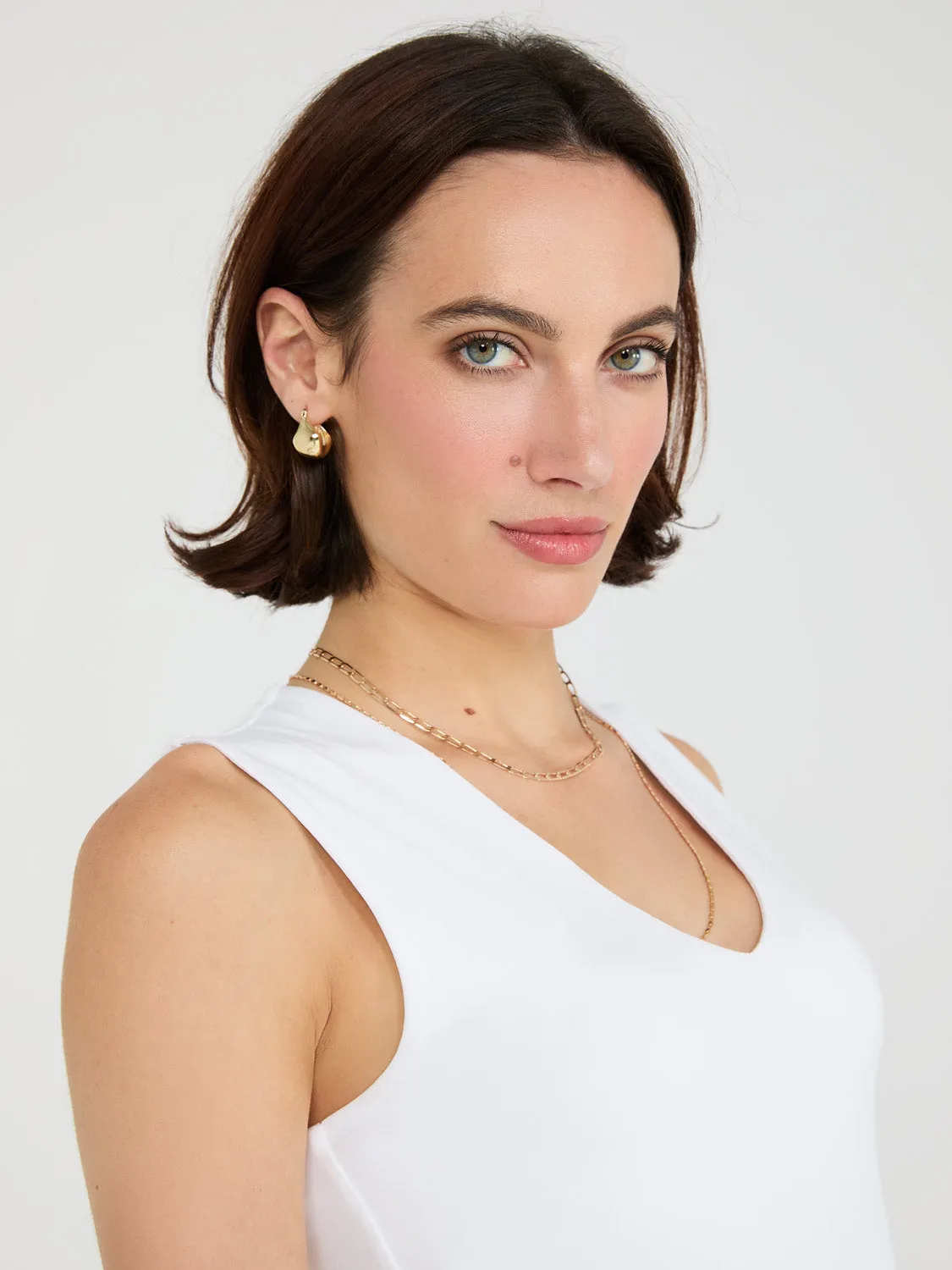 Rounded V-Neck Jersey Tank Top sold by Suzy Shier product image thumbnail 3