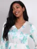 Floral Print Satin Button-Front Peplum Blouse sold by Suzy Shier