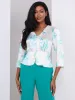 Floral Print Satin Button-Front Peplum Blouse sold by Suzy Shier