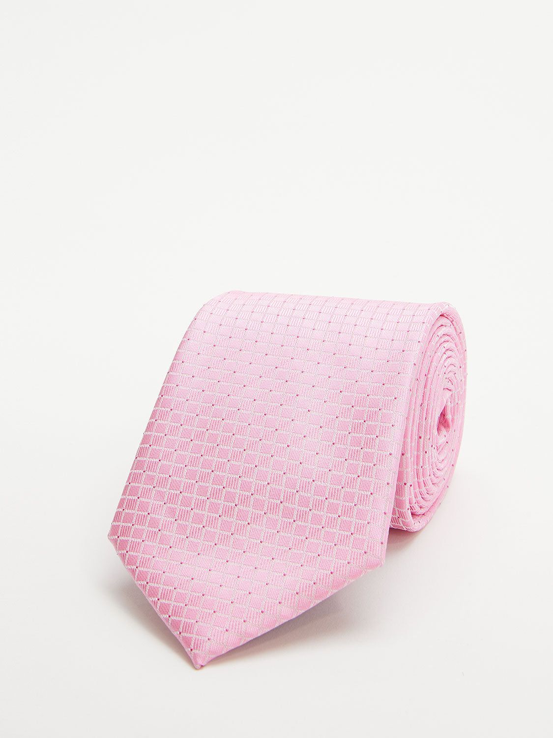 Tonal Grid Motif Tie sold by Suzy Shier