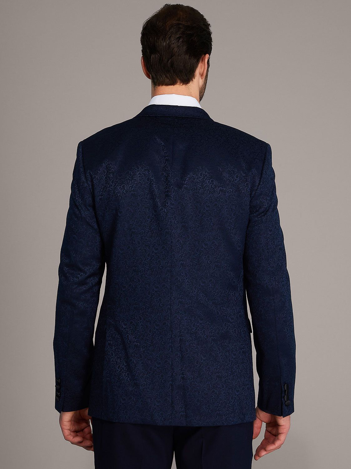 Jacquard Contemporary Fit Suit Jacket With Satin Pique Lapel sold by Suzy Shier product image thumbnail 2