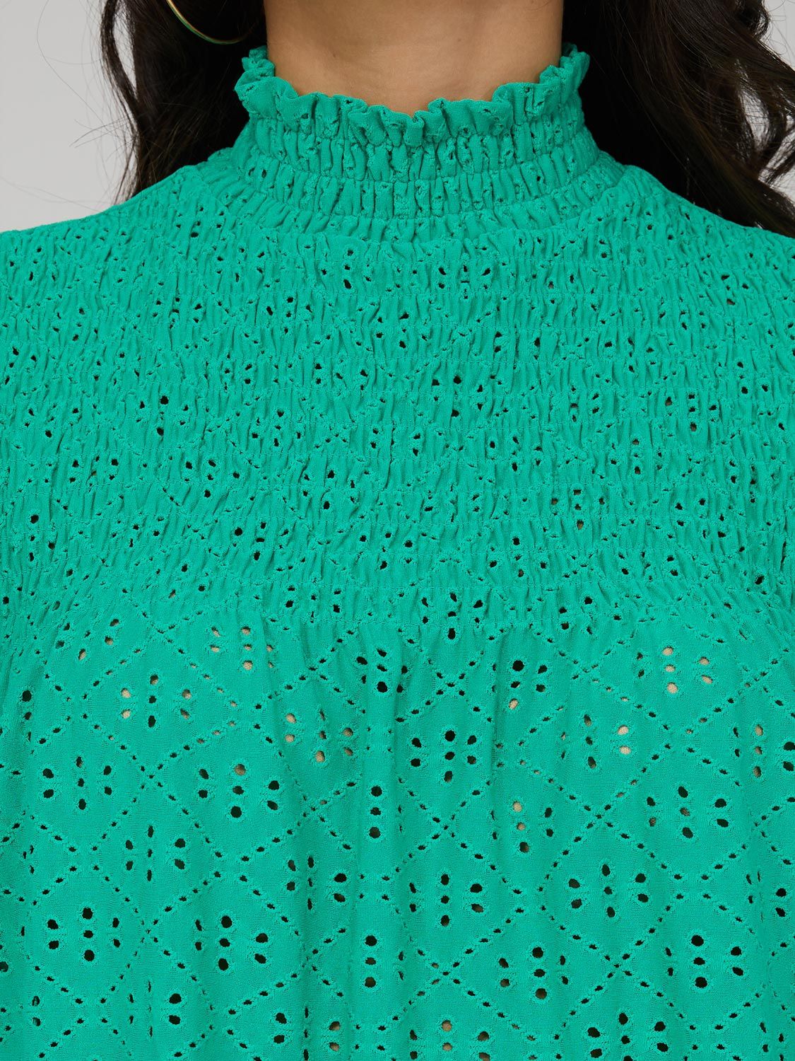 Eyelet Mock Neck Top sold by Suzy Shier product image thumbnail 4