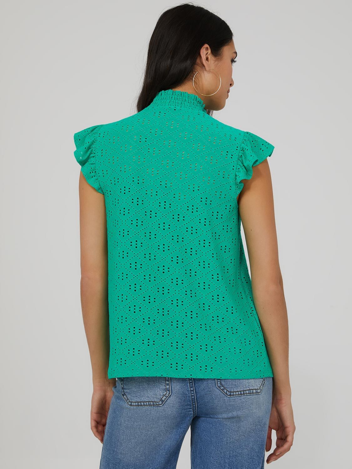 Eyelet Mock Neck Top sold by Suzy Shier product image thumbnail 6