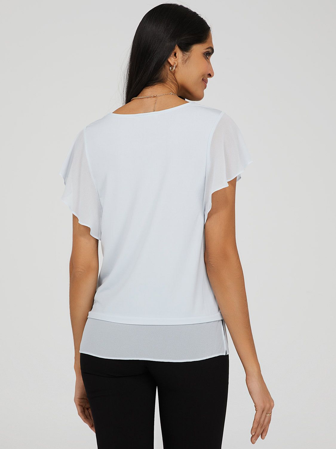 2-Fer Chiffon Crew Neck Top sold by Suzy Shier product image thumbnail 8