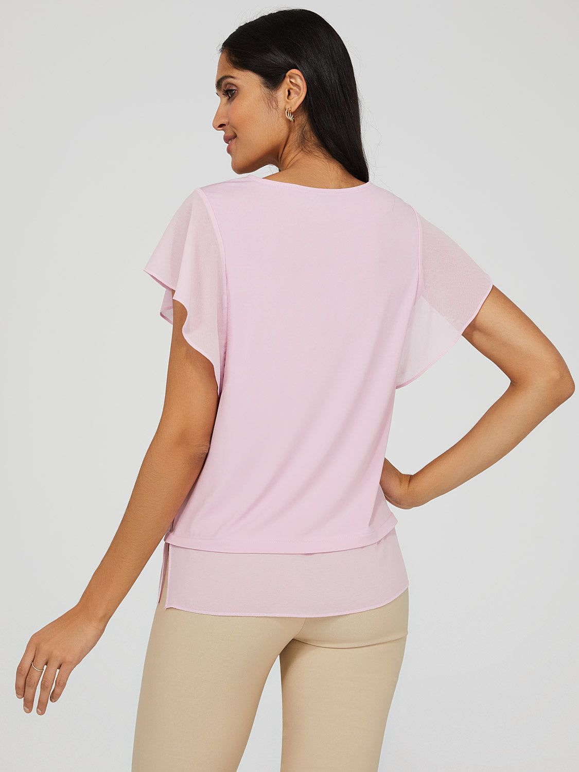 2-Fer Chiffon Crew Neck Top sold by Suzy Shier product image thumbnail 5