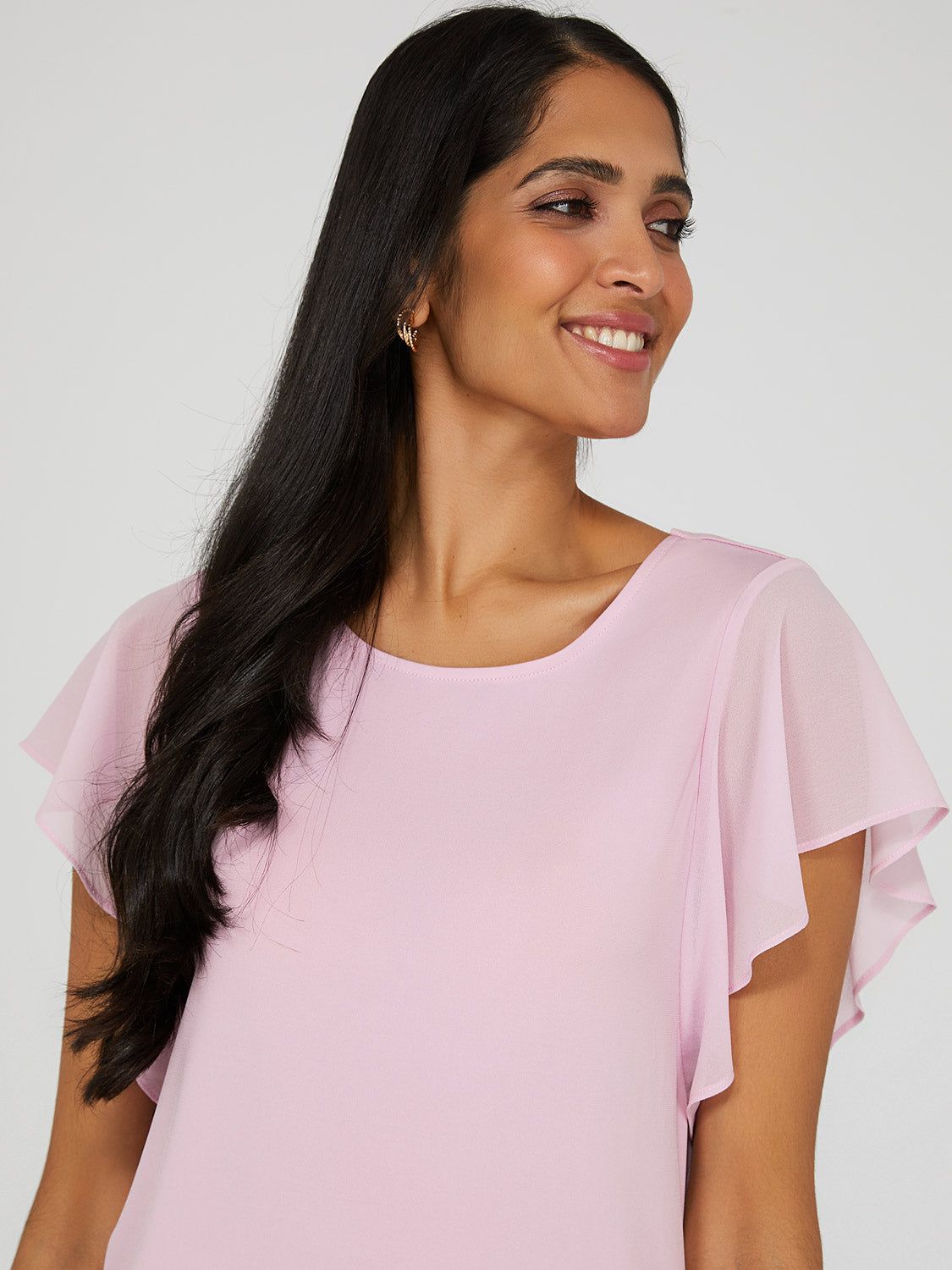 2-Fer Chiffon Crew Neck Top sold by Suzy Shier product image thumbnail 3