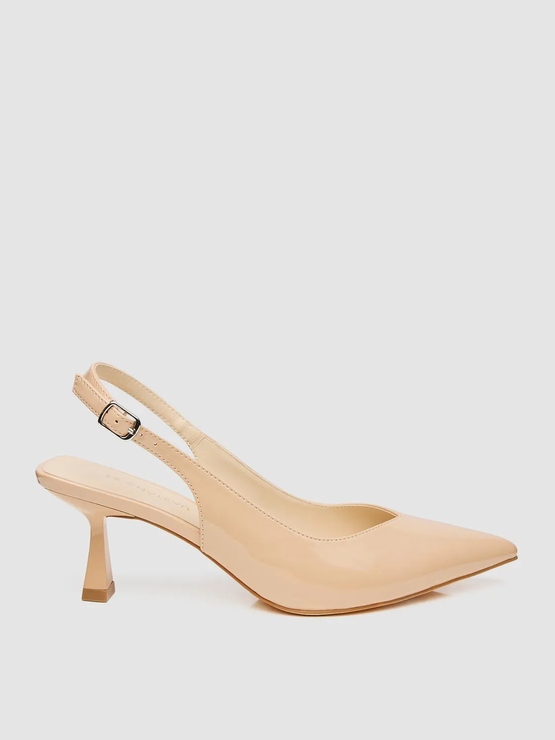 Pointed Toe Patent Leather Sling-Back Pump sold by Suzy Shier