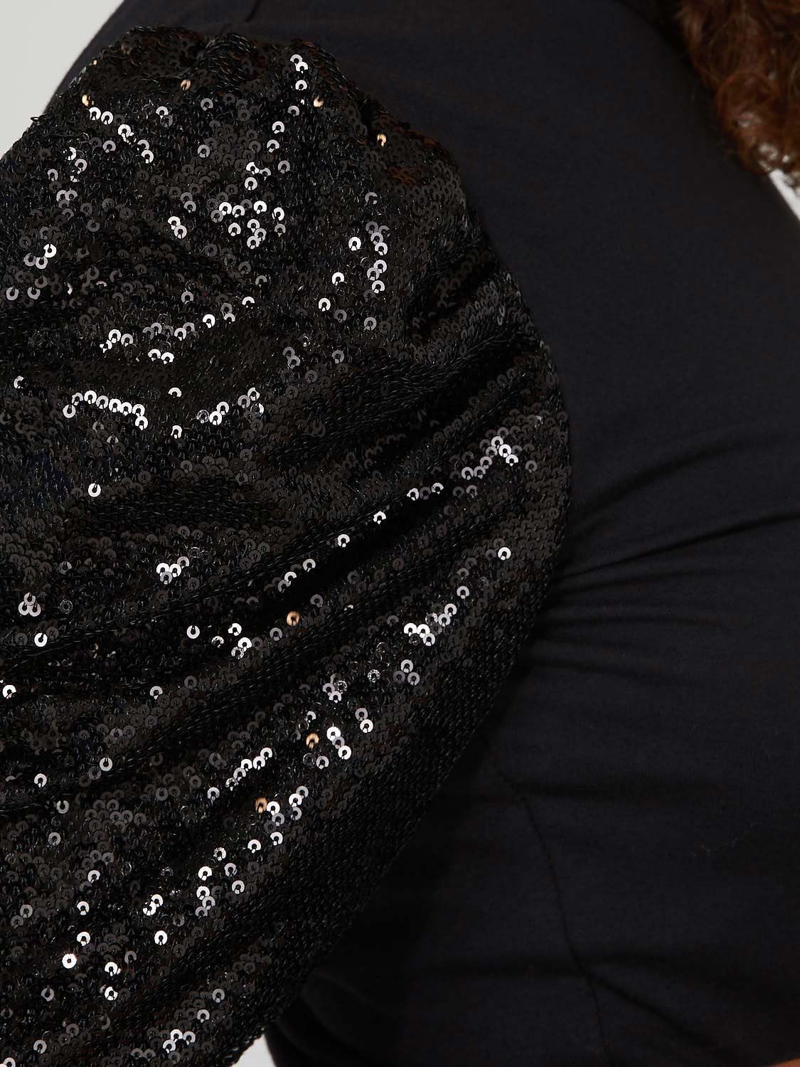 Puff Sleeve Sequin Top sold by Suzy Shier product image thumbnail 6