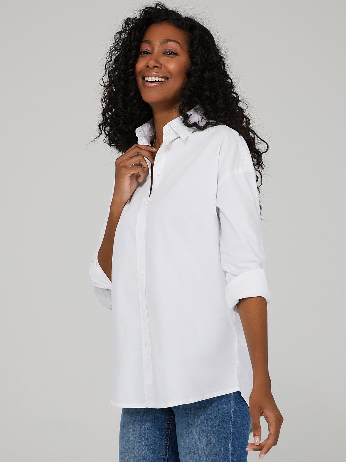 Oversized Button Down Shirt sold by Suzy Shier product image thumbnail 2