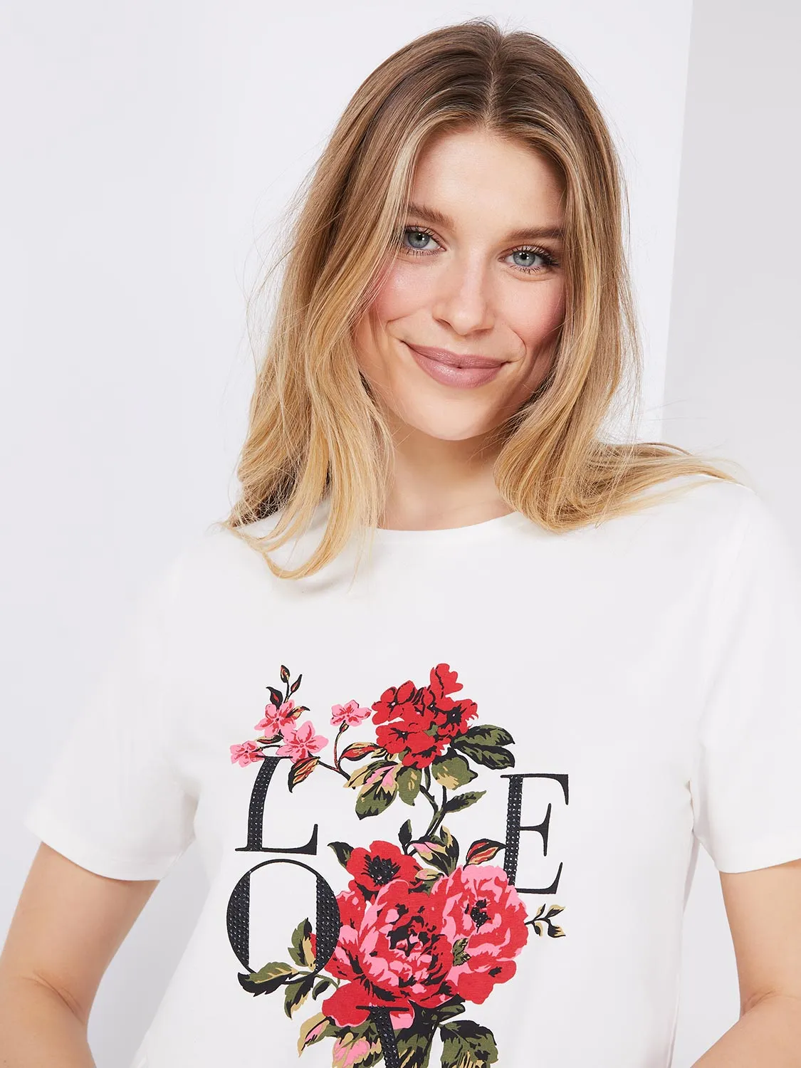 Embellished "Love" Graphic T-Shirt sold by Suzy Shier product image thumbnail 2
