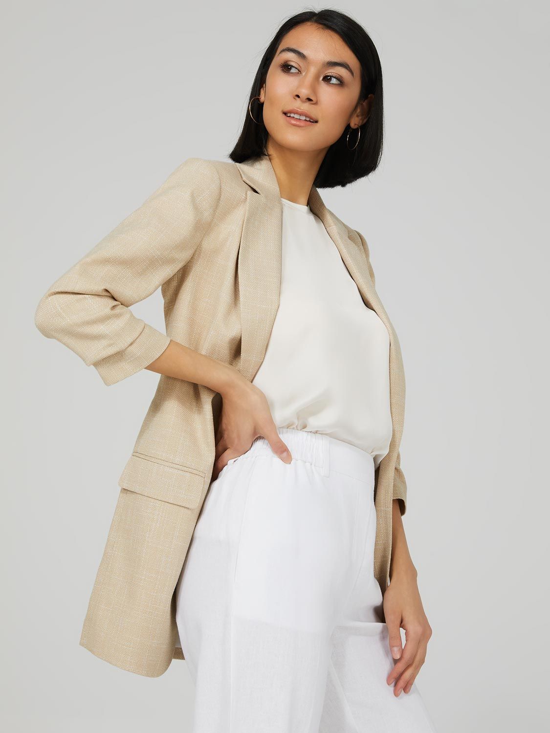 3/4 Ruched Sleeve Blazer sold by Suzy Shier product image thumbnail 4