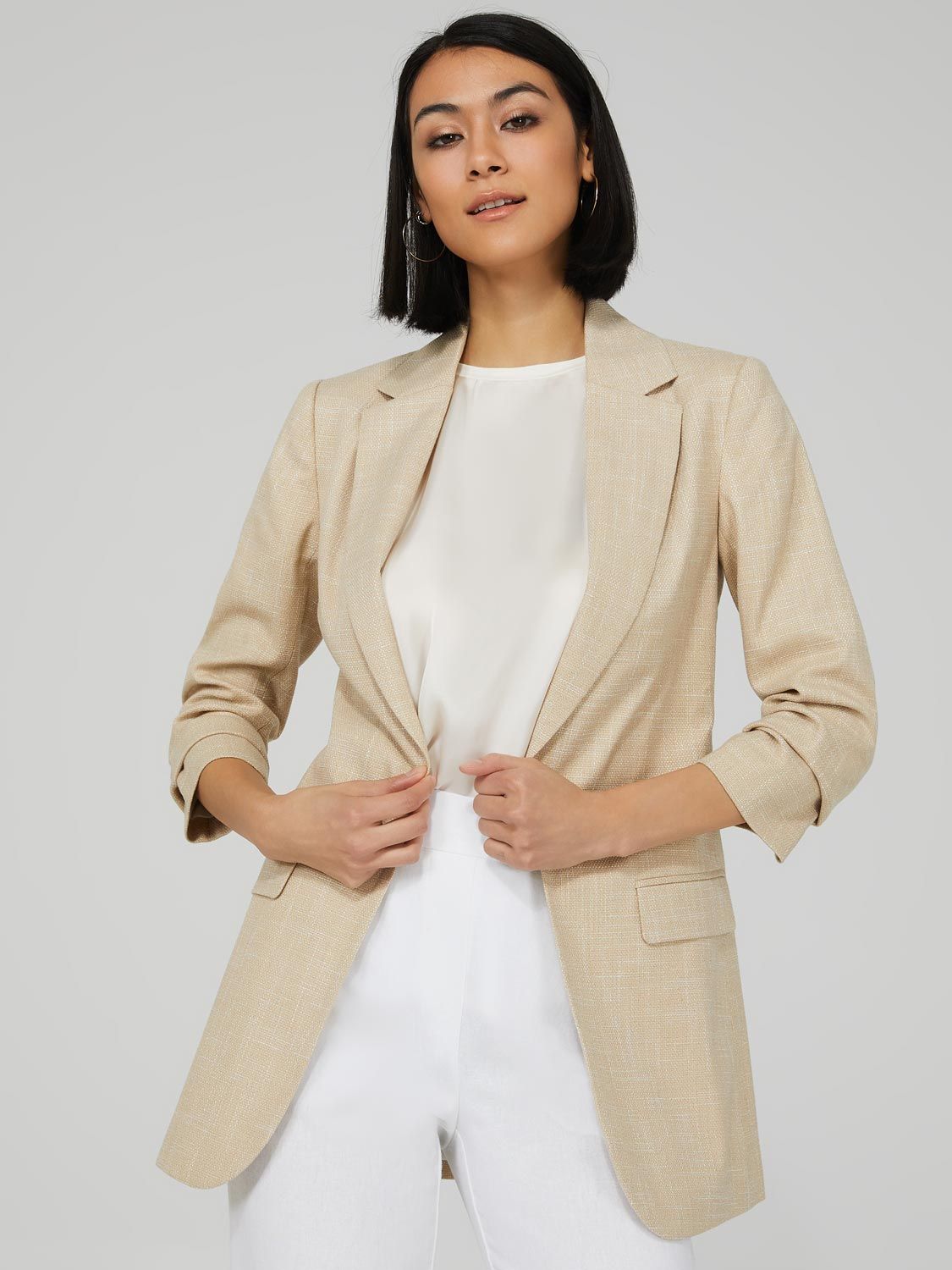 3/4 Ruched Sleeve Blazer sold by Suzy Shier product image thumbnail 2