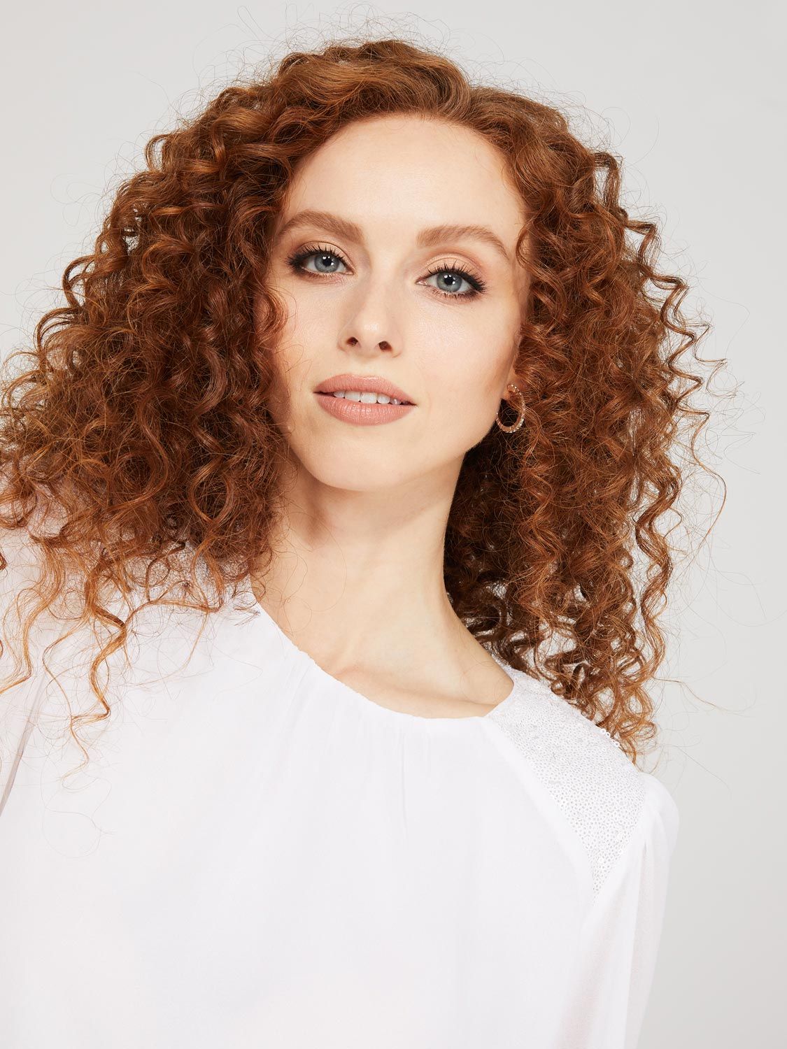 Chiffon Round Neck Blouse With Sequin Shoulders sold by Suzy Shier product image thumbnail 2