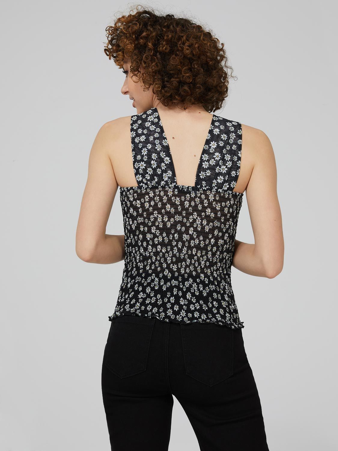 Printed Smocked Tank Top sold by Suzy Shier product image thumbnail 5