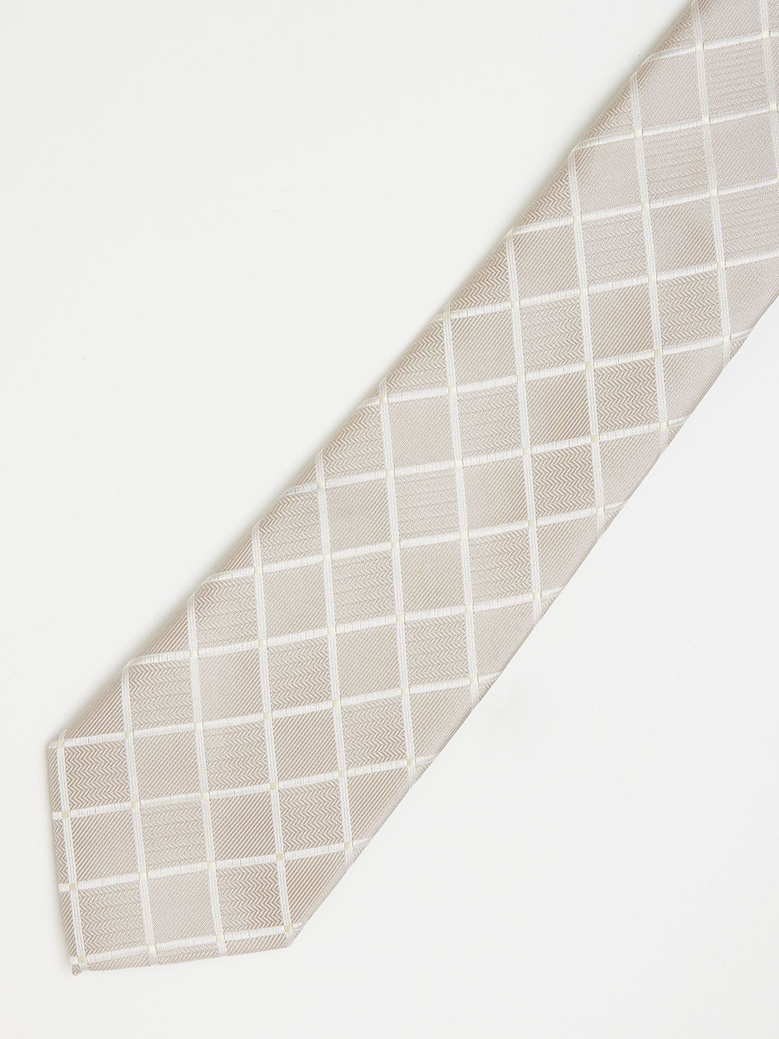 Tonal Checkered Pattern Tie sold by Suzy Shier product image thumbnail 2