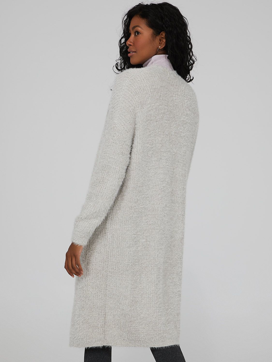 Fuzzy Mid-Length Cardigan sold by Suzy Shier product image thumbnail 4