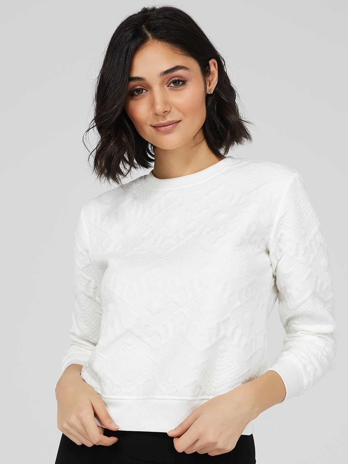 Quilted Knit Sweatshirt sold by Suzy Shier product image thumbnail 3