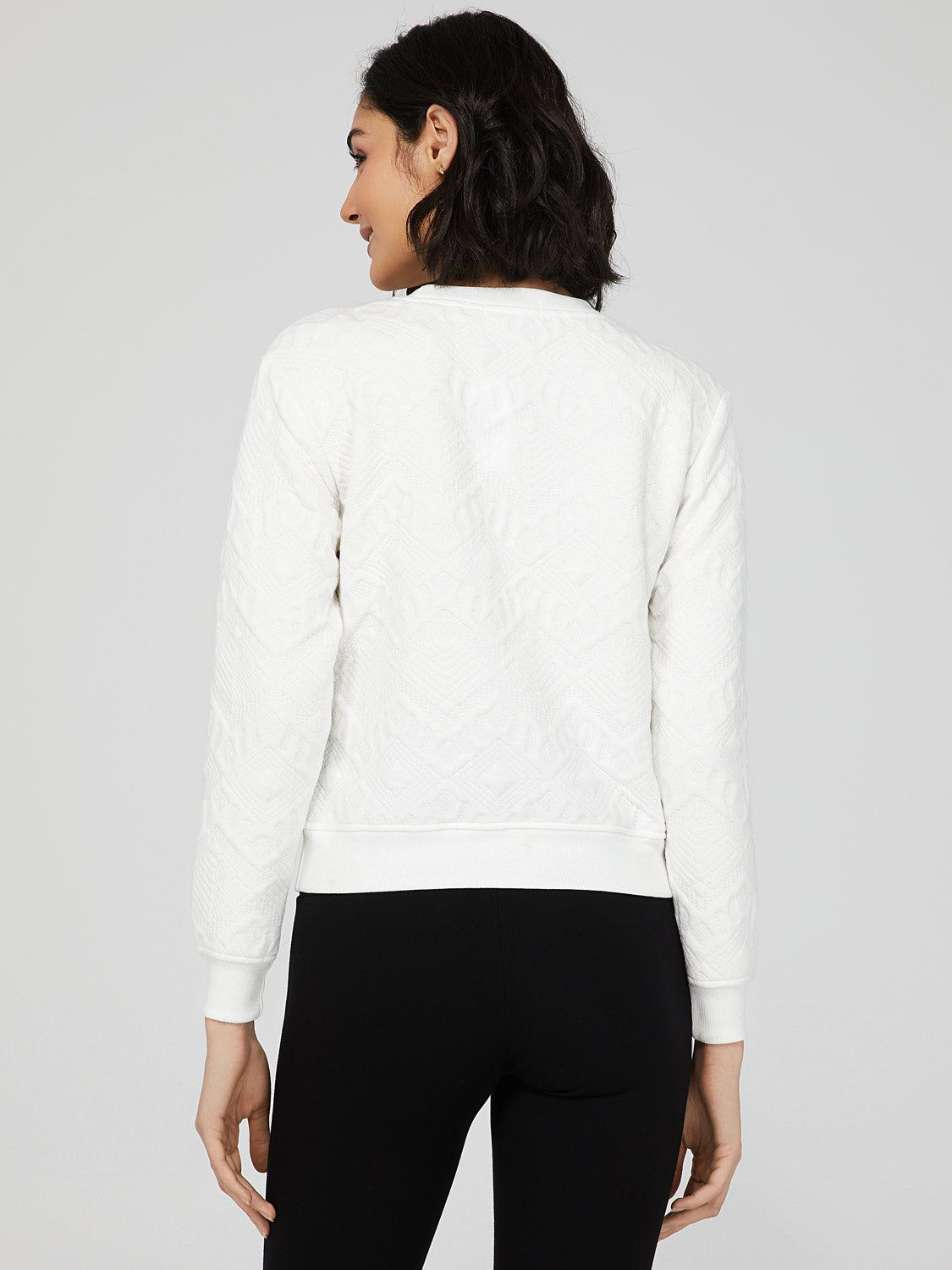 Quilted Knit Sweatshirt sold by Suzy Shier product image thumbnail 5