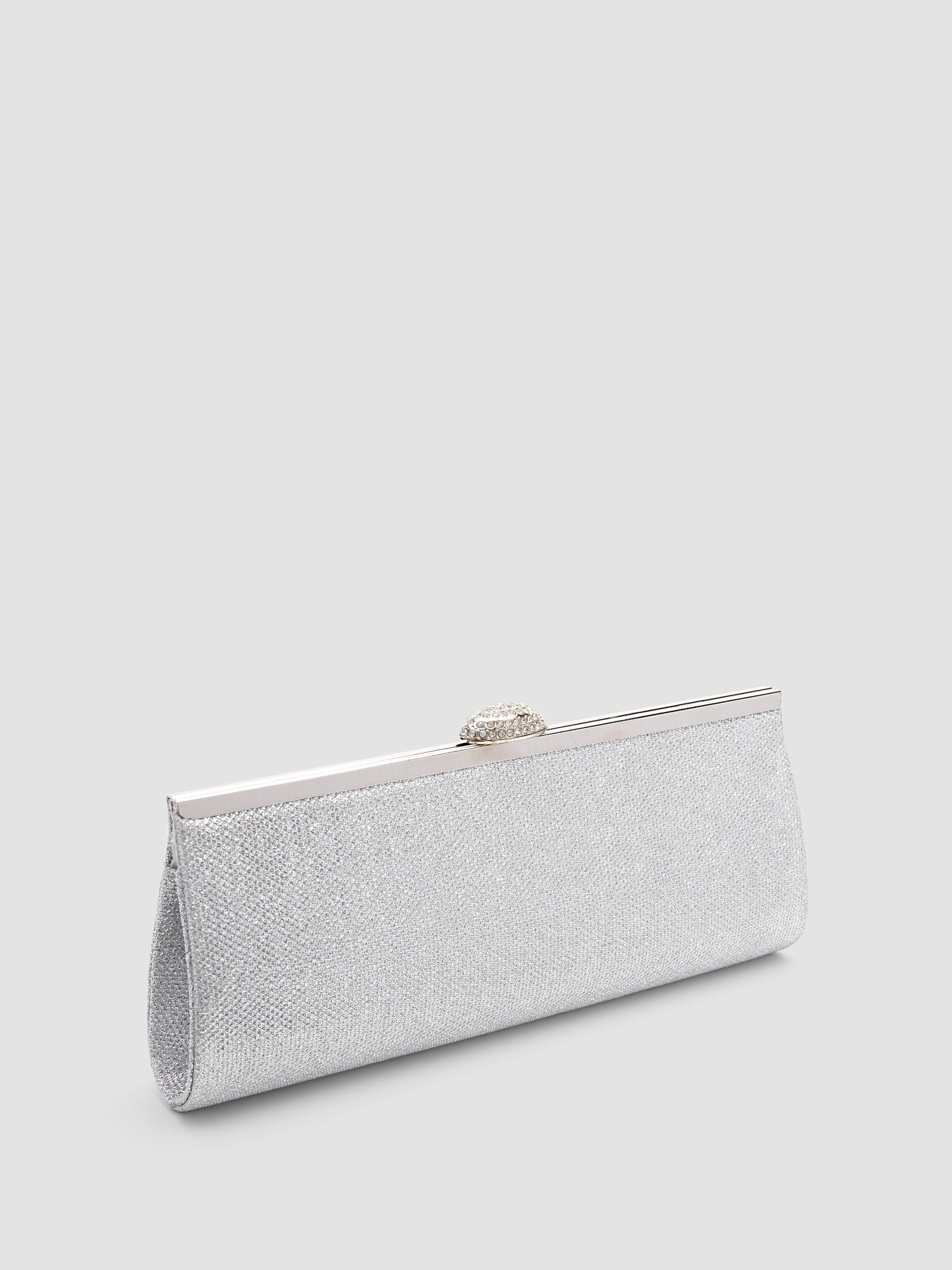 Glitter Minaudiere With Jewel Top Closure sold by Suzy Shier product image thumbnail 3