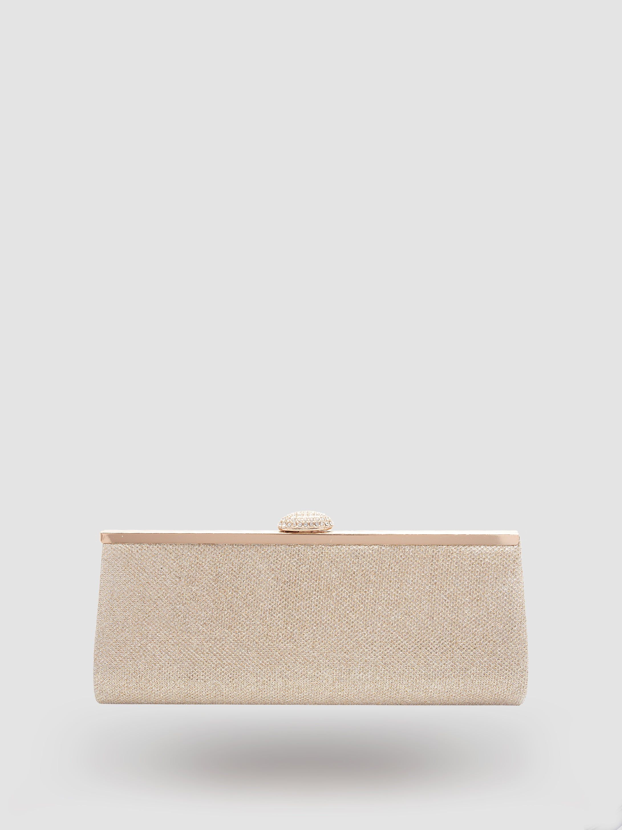 Glitter Minaudiere With Jewel Top Closure sold by Suzy Shier product image thumbnail 5