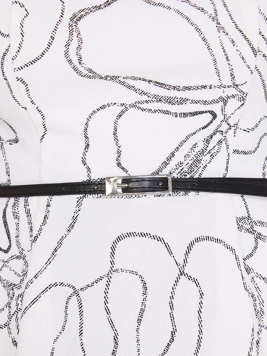 Sleeveless Floral Print Belted Dress sold by Suzy Shier product image thumbnail 5