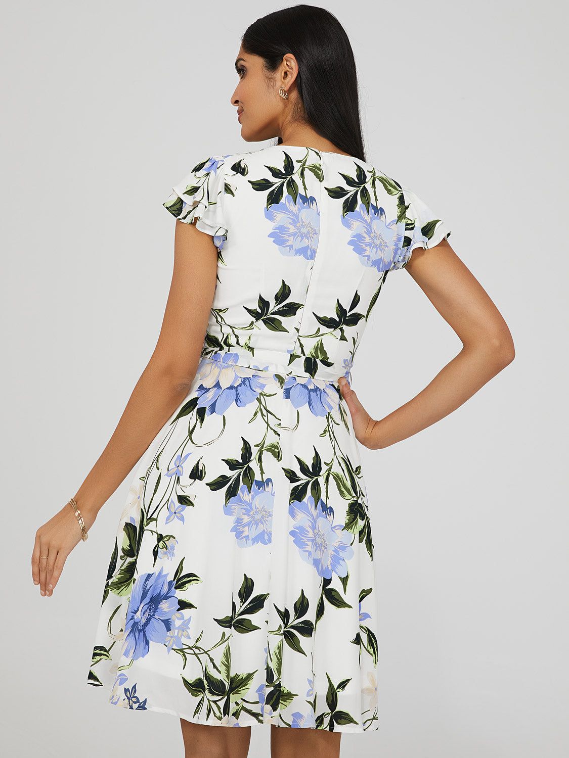 Floral Print Fit & Flare Dress sold by Suzy Shier product image thumbnail 5