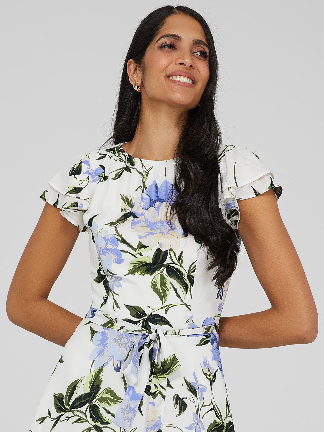 Floral Print Fit & Flare Dress sold by Suzy Shier product image thumbnail 2