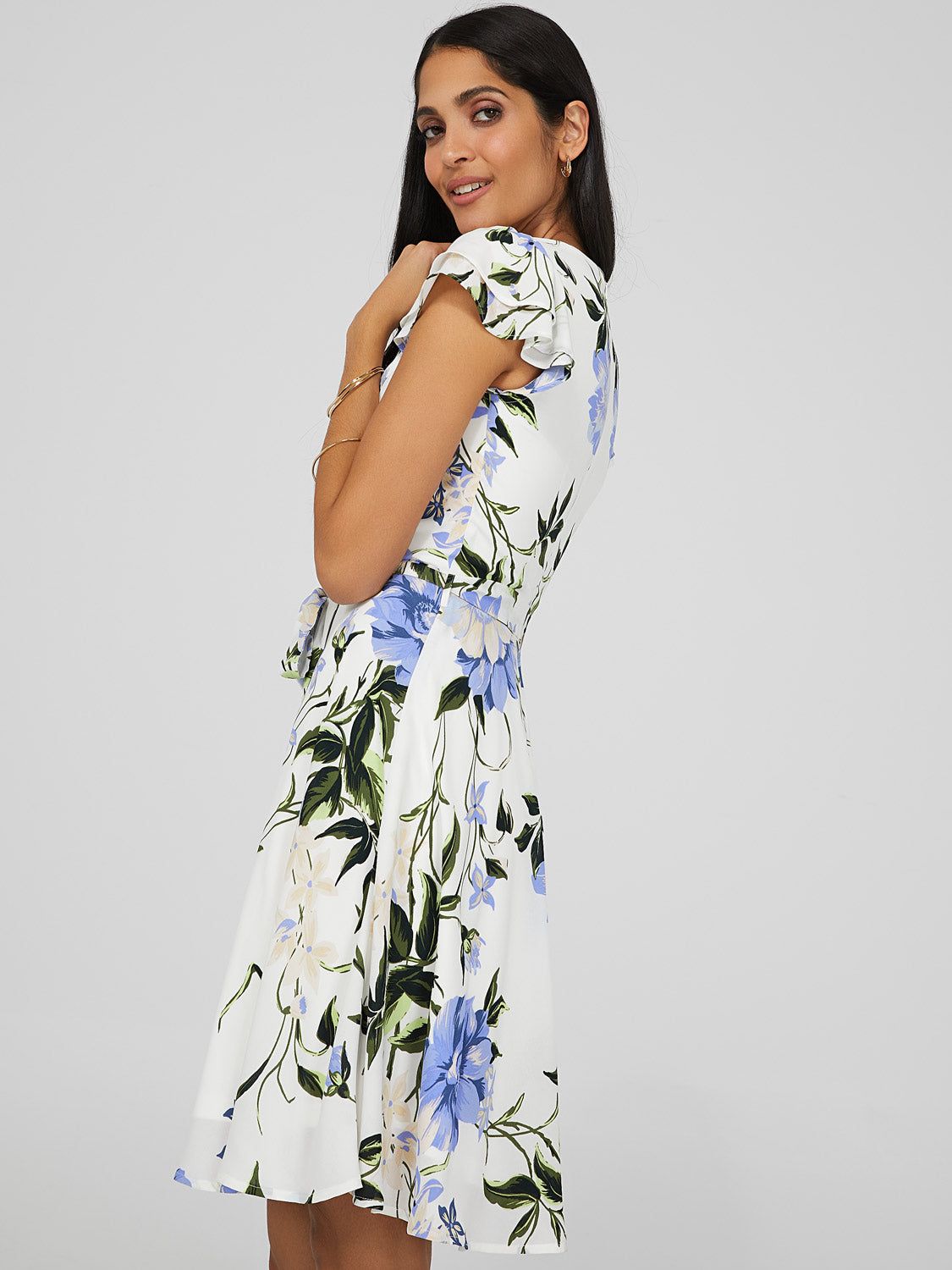 Floral Print Fit & Flare Dress sold by Suzy Shier product image thumbnail 4