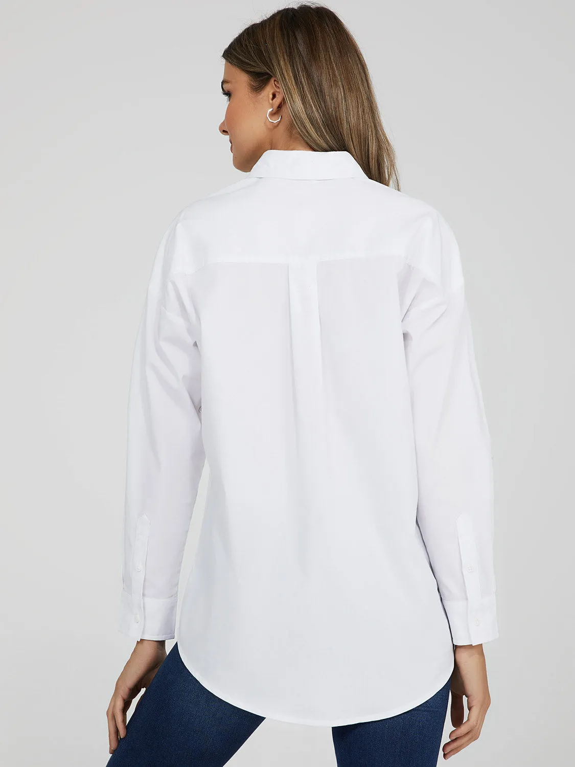 Oversized Long Sleeved Button Down Blouse sold by Suzy Shier product image thumbnail 4