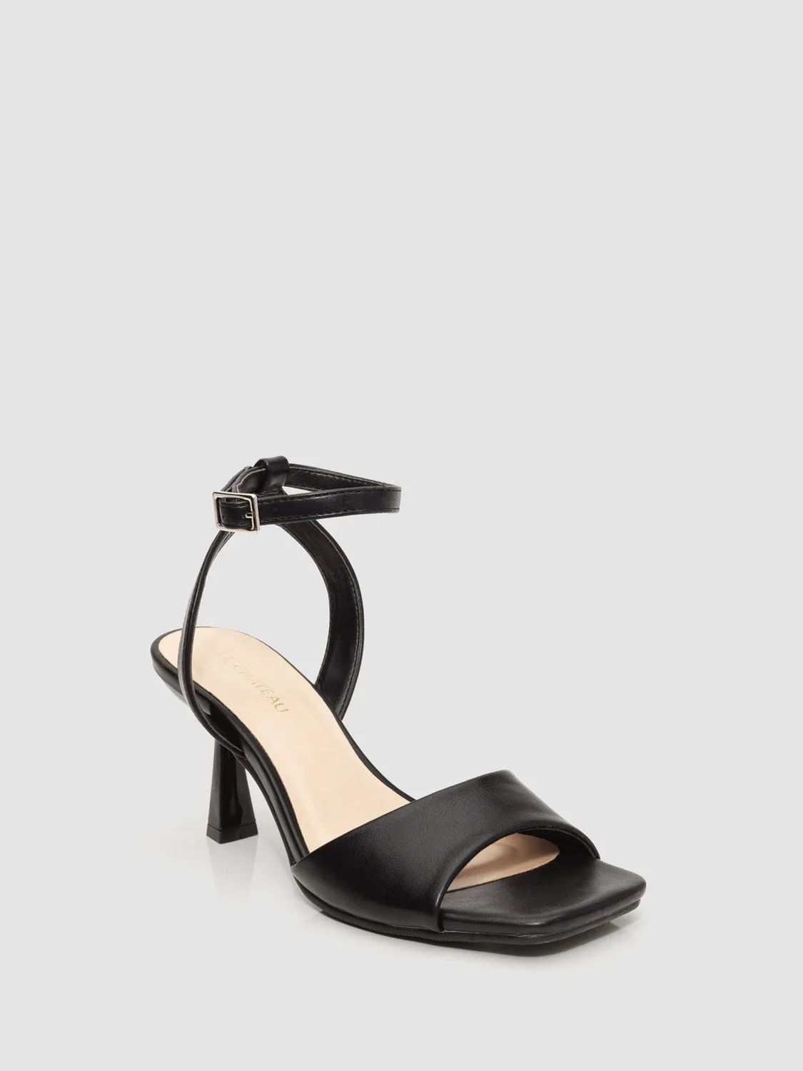 Square Toe Patent Faux-Leather High Heel Sandal sold by Suzy Shier product image thumbnail 2