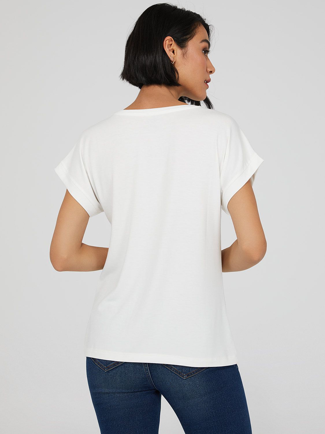 "Life Is Beautiful" Floral Graphic T-Shirt sold by Suzy Shier product image thumbnail 4