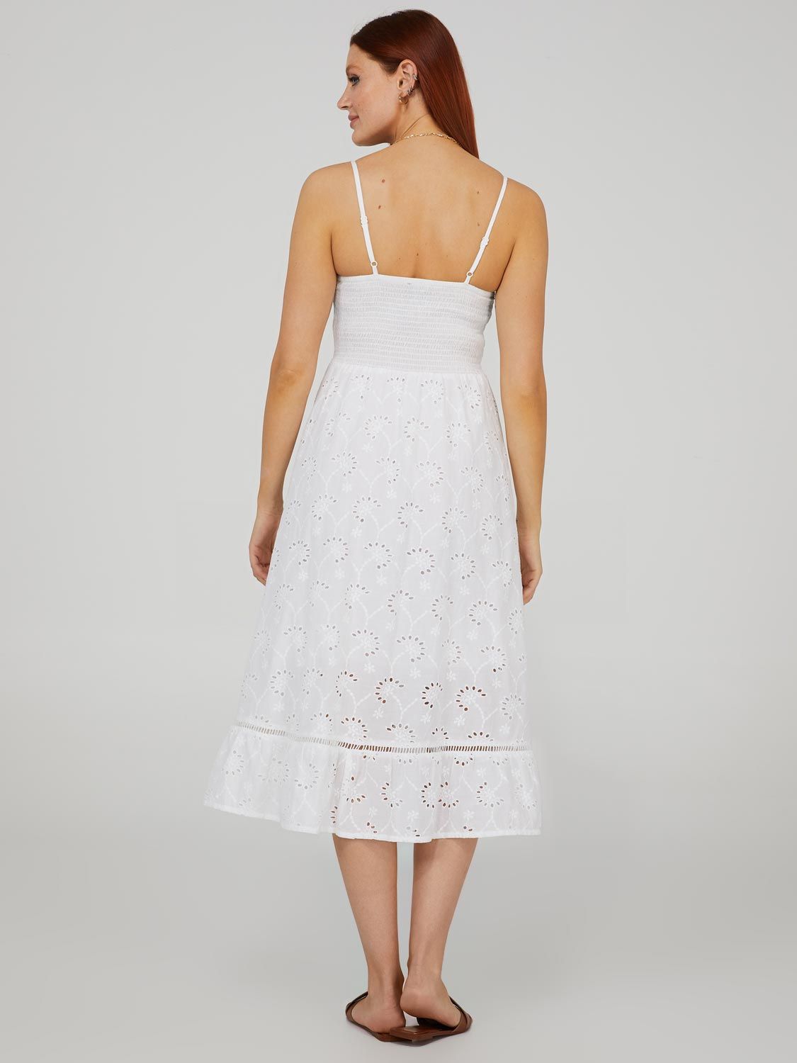 Eyelet Tiered Midi Dress sold by Suzy Shier product image thumbnail 5