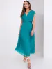 Pleated Dolman Sleeve Midi Dress sold by Suzy Shier