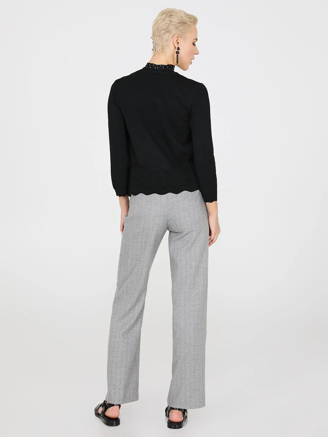 Pointelle Detail Bolero Sweater sold by Suzy Shier product image thumbnail 4