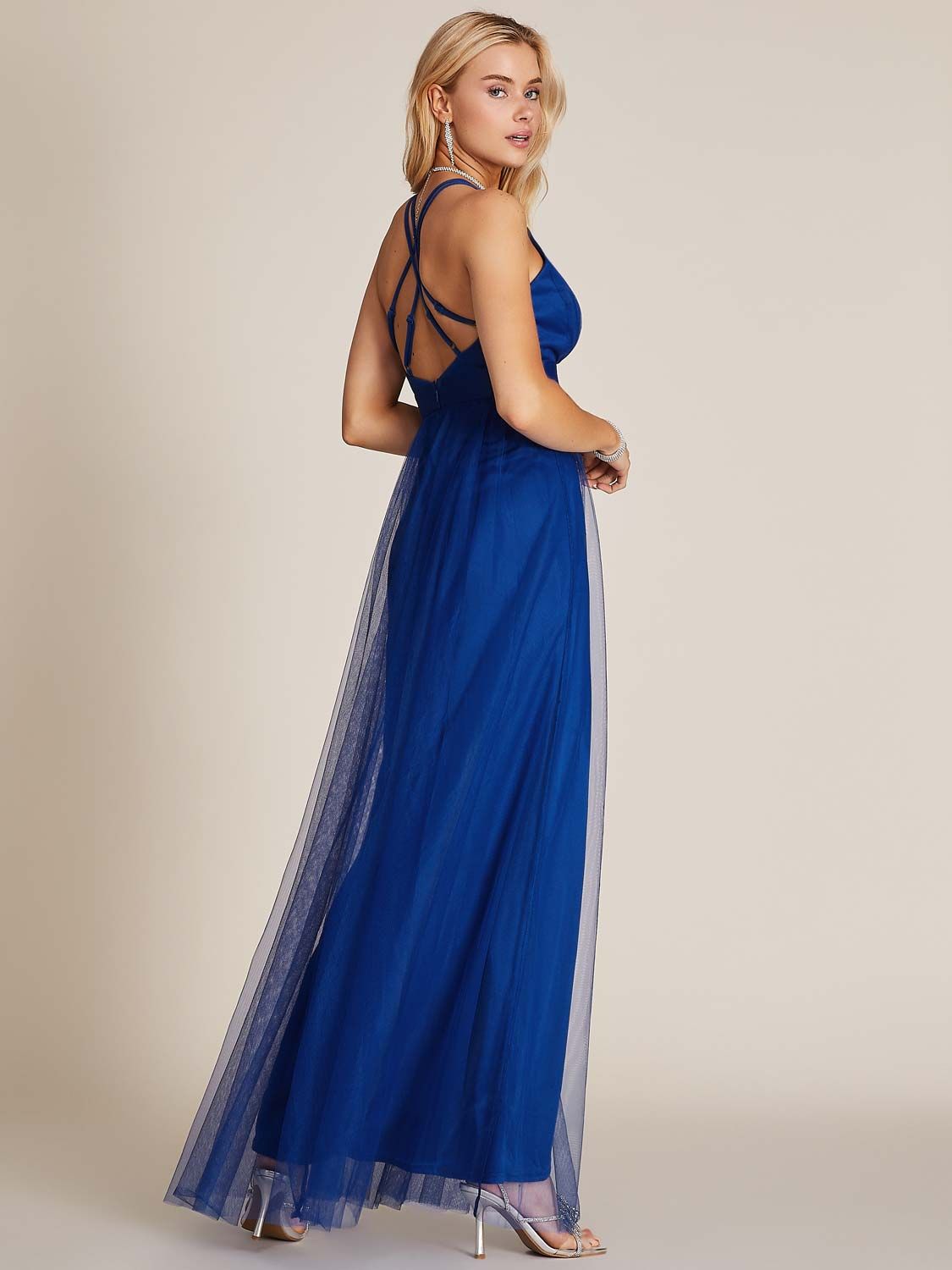 V-Neck Mesh Gown sold by Suzy Shier product image thumbnail 12