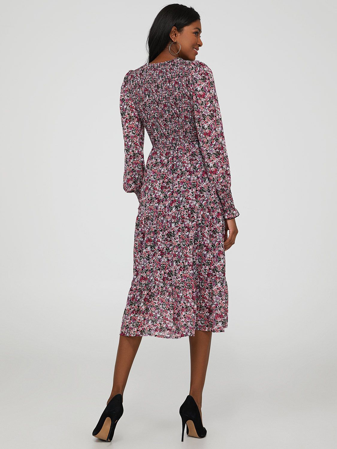 Printed Chiffon Midi Dress sold by Suzy Shier product image thumbnail 5