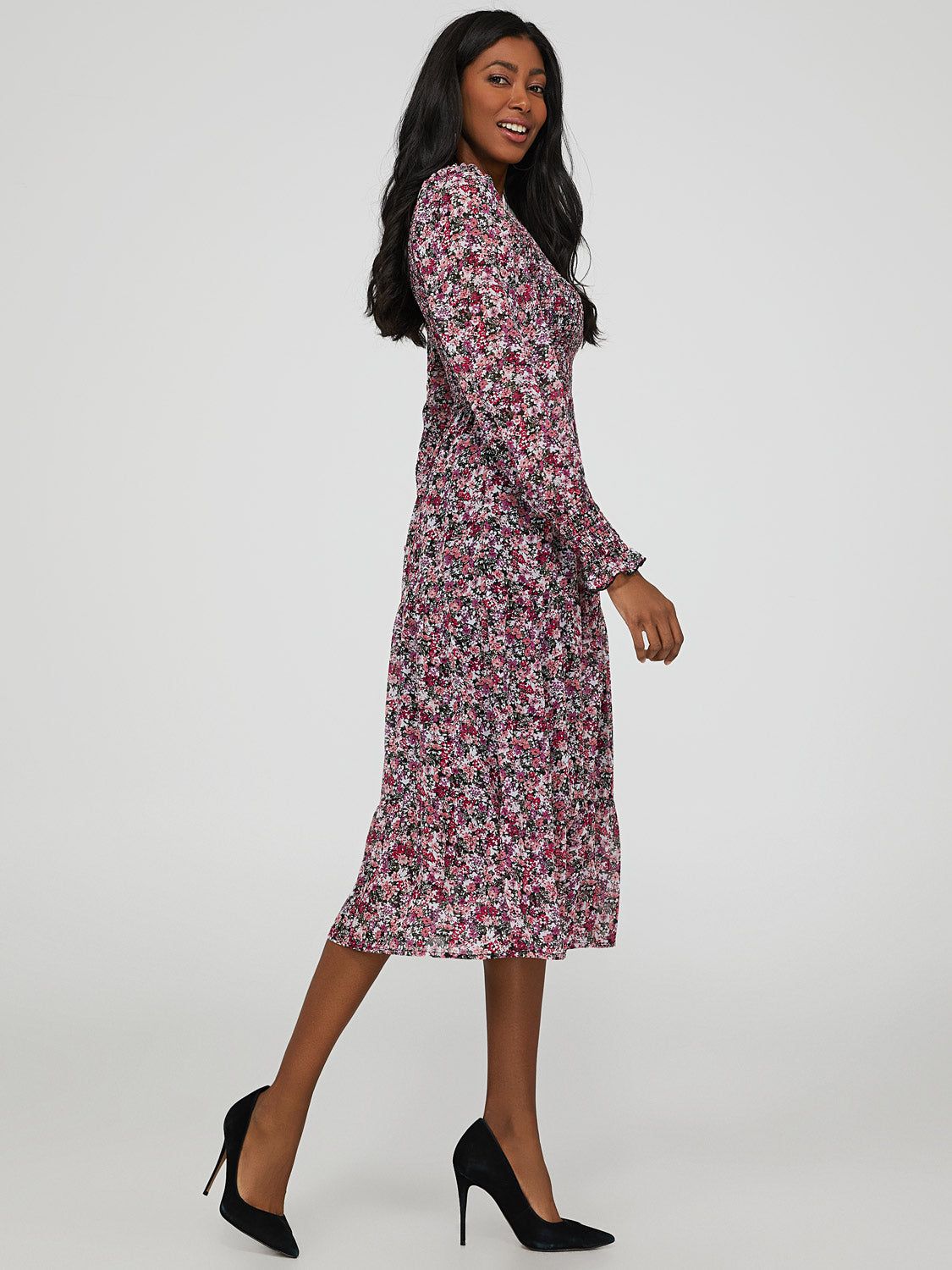 Printed Chiffon Midi Dress sold by Suzy Shier product image thumbnail 2