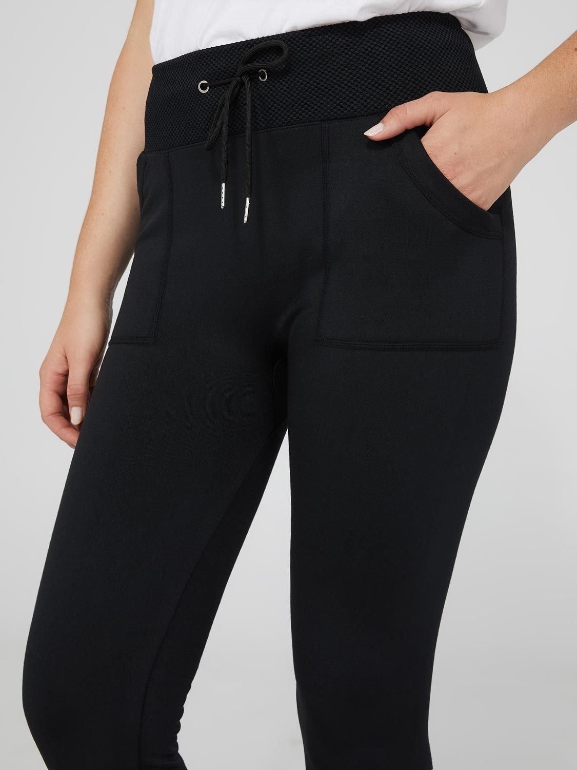 Seamless Leggings With Drawstring Waistband sold by Suzy Shier product image thumbnail 2