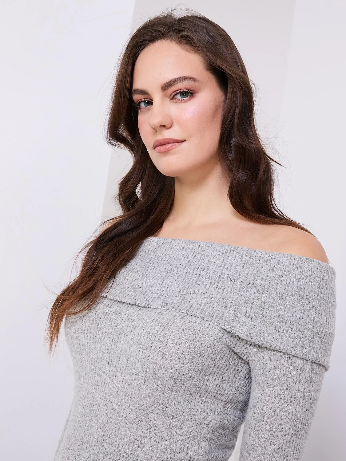 Off-The-Shoulder Ribbed Top sold by Suzy Shier product image thumbnail 2