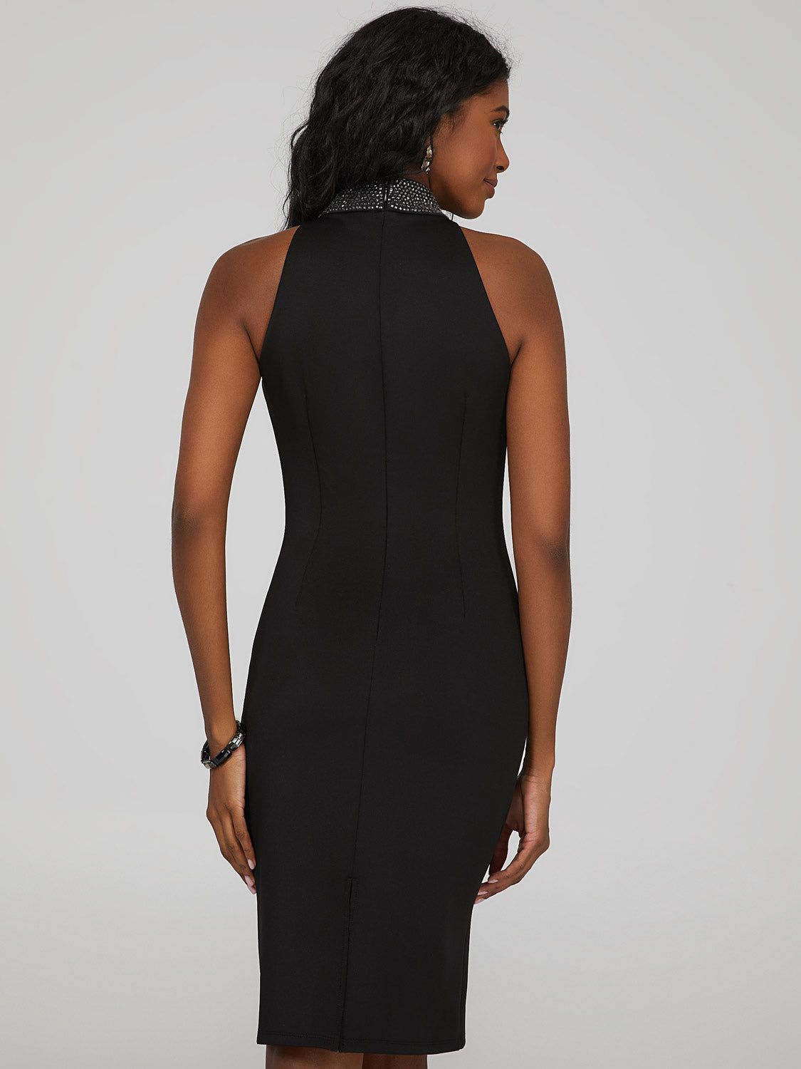 Sequin Neck Halter Dress sold by Suzy Shier product image thumbnail 5