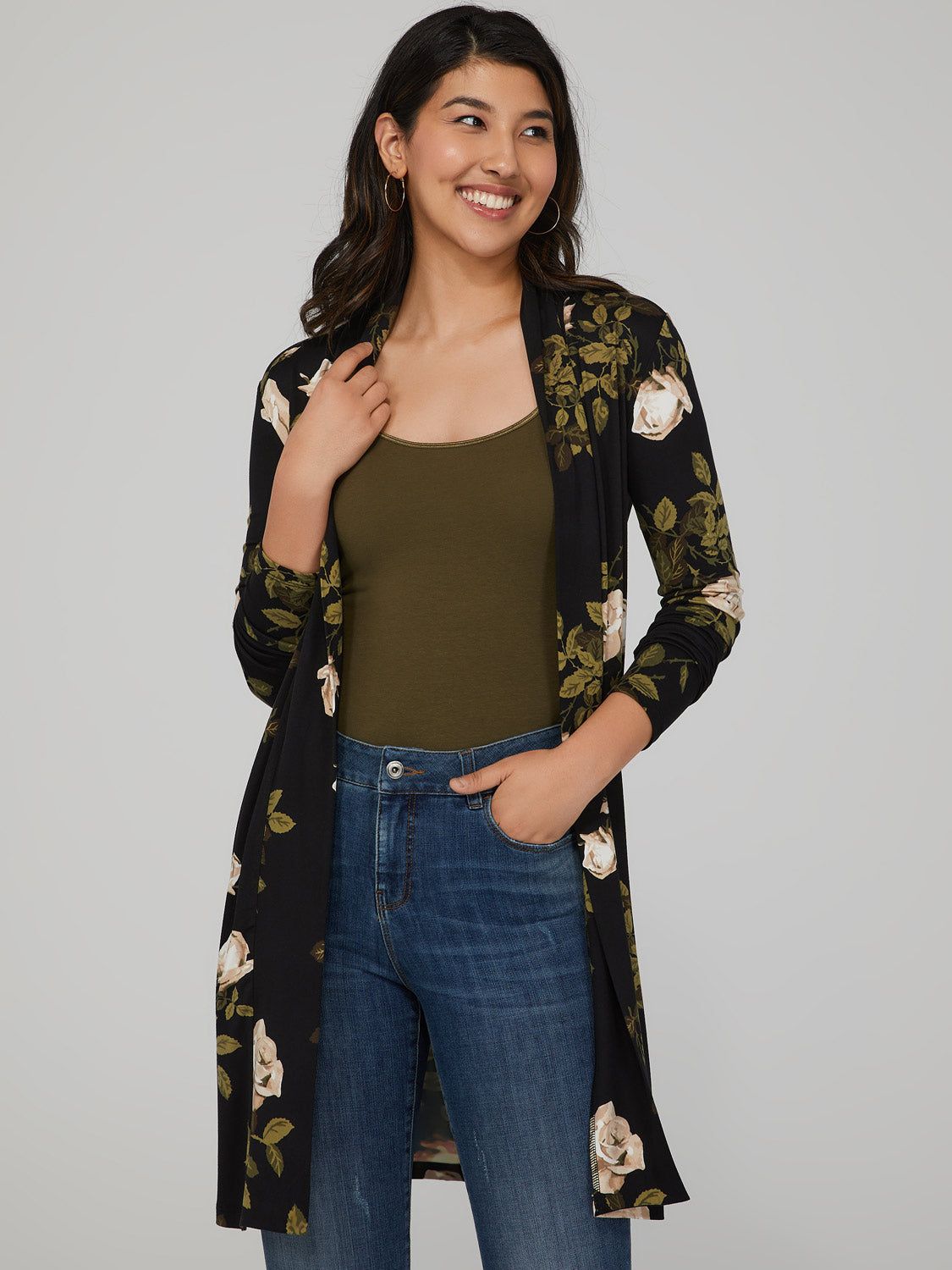 Oversized Floral Cardigan sold by Suzy Shier product image thumbnail 2