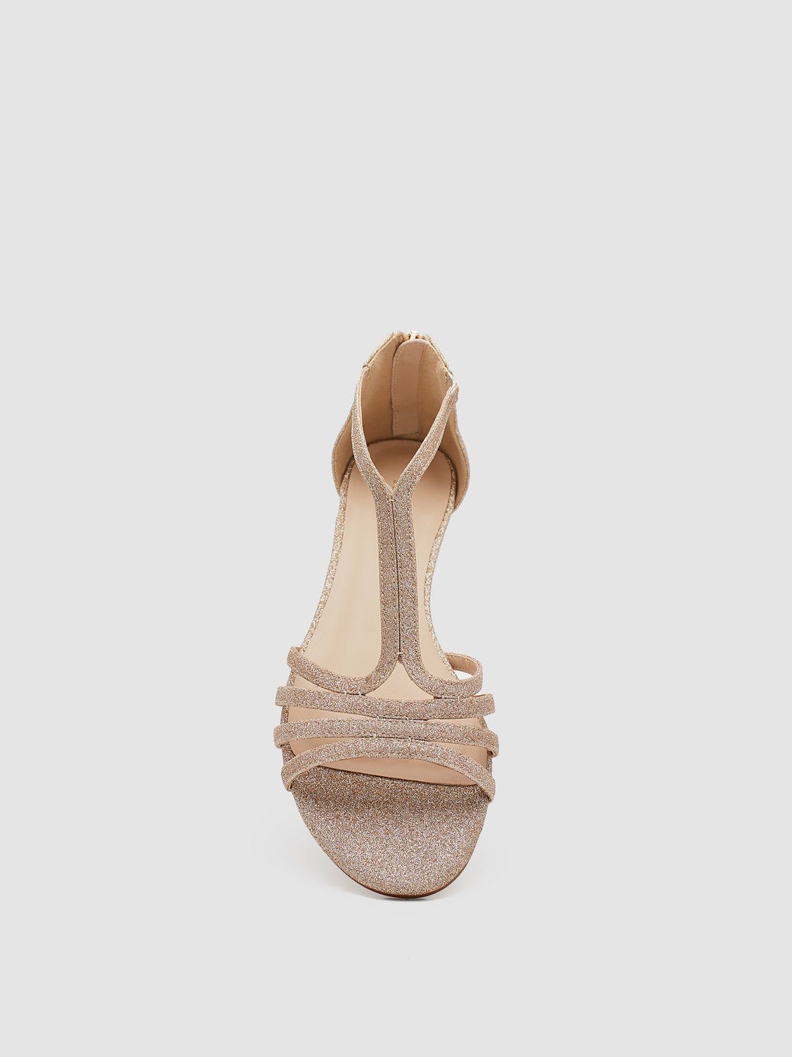 Fine Glitter Round Toe T-Strap Wedge Sandal sold by Suzy Shier product image thumbnail 3