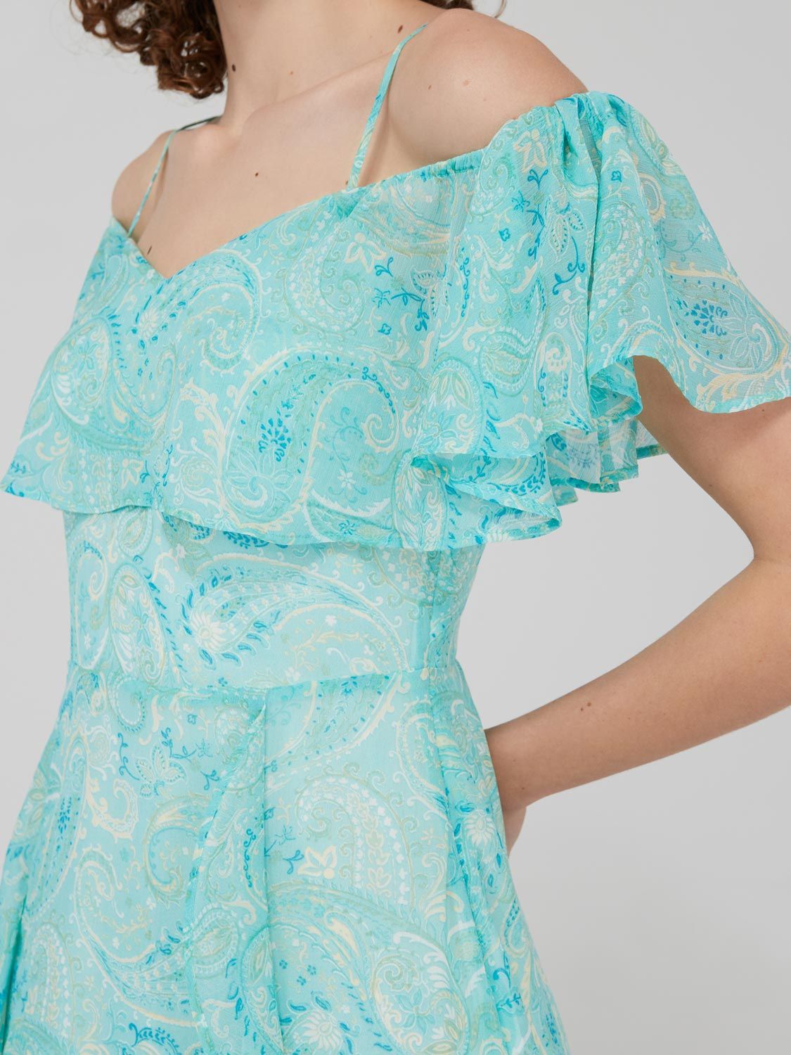 Off-The-Shoulder Midi Dress With Ruffle Detail sold by Suzy Shier product image thumbnail 6