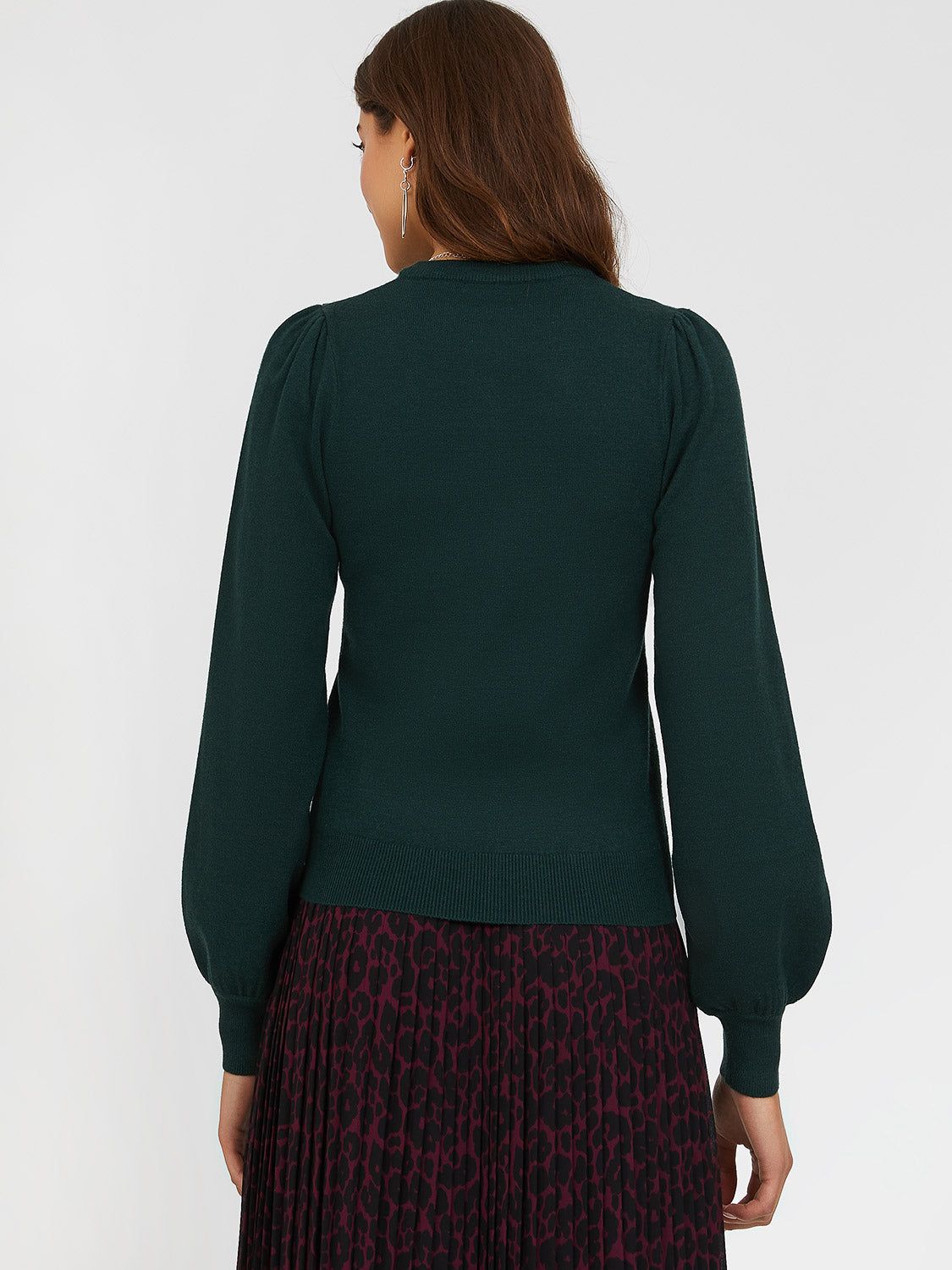 Classic Balloon Sleeve Knit Sweater sold by Suzy Shier product image thumbnail 4