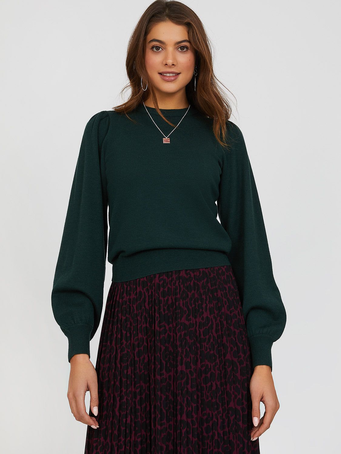 Classic Balloon Sleeve Knit Sweater sold by Suzy Shier product image thumbnail 2