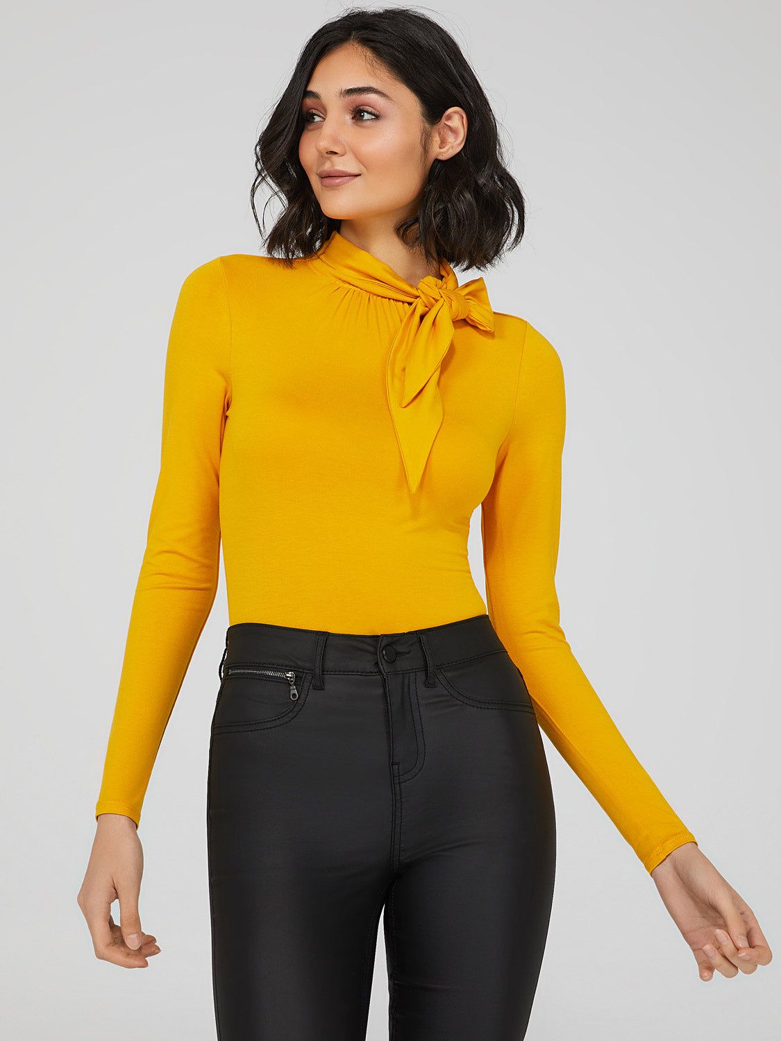 Self-Tie High Neck Top sold by Suzy Shier product image thumbnail 5