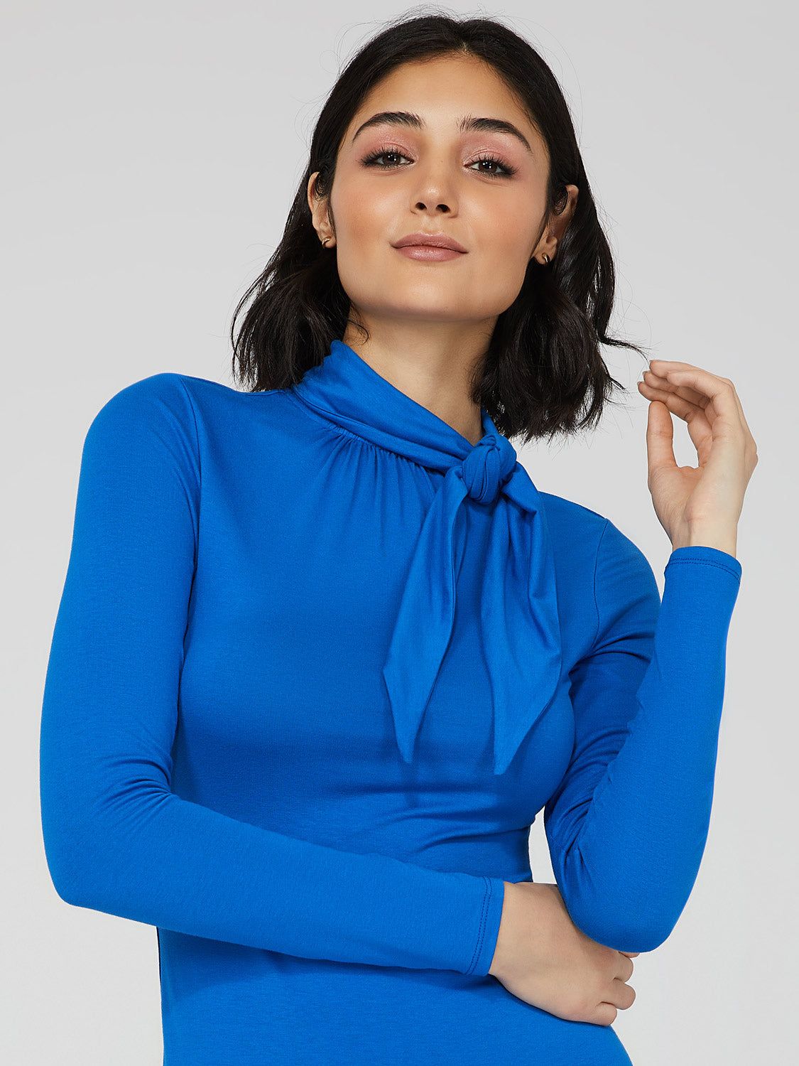 Self-Tie High Neck Top sold by Suzy Shier product image thumbnail 2