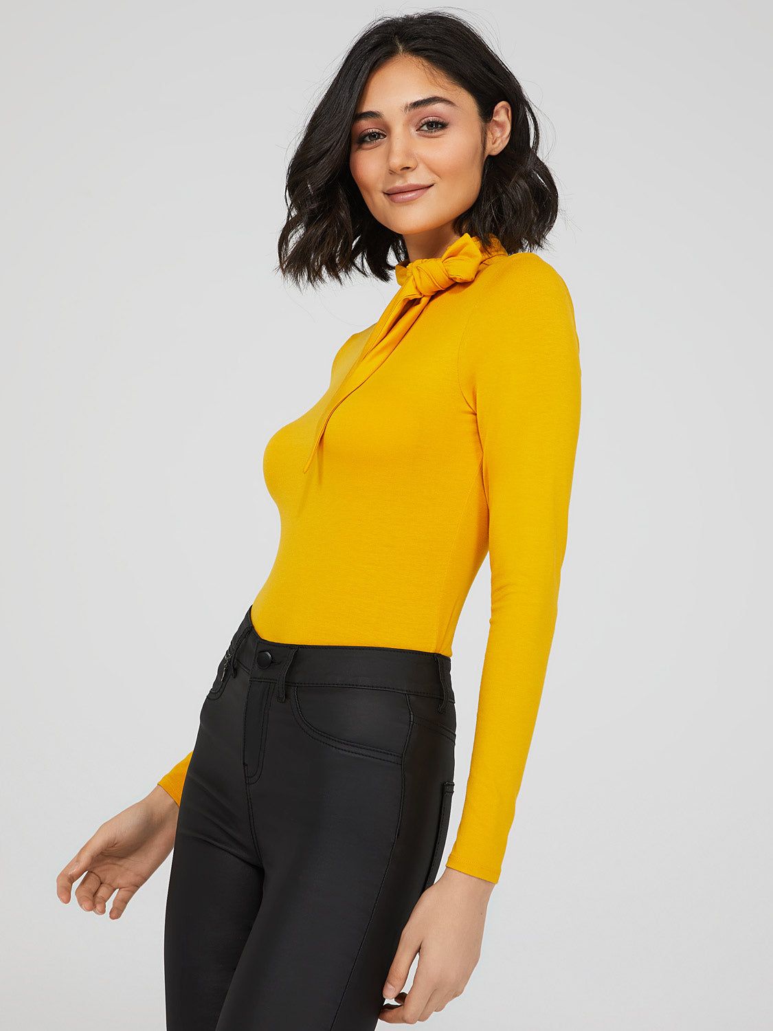 Self-Tie High Neck Top sold by Suzy Shier product image thumbnail 7