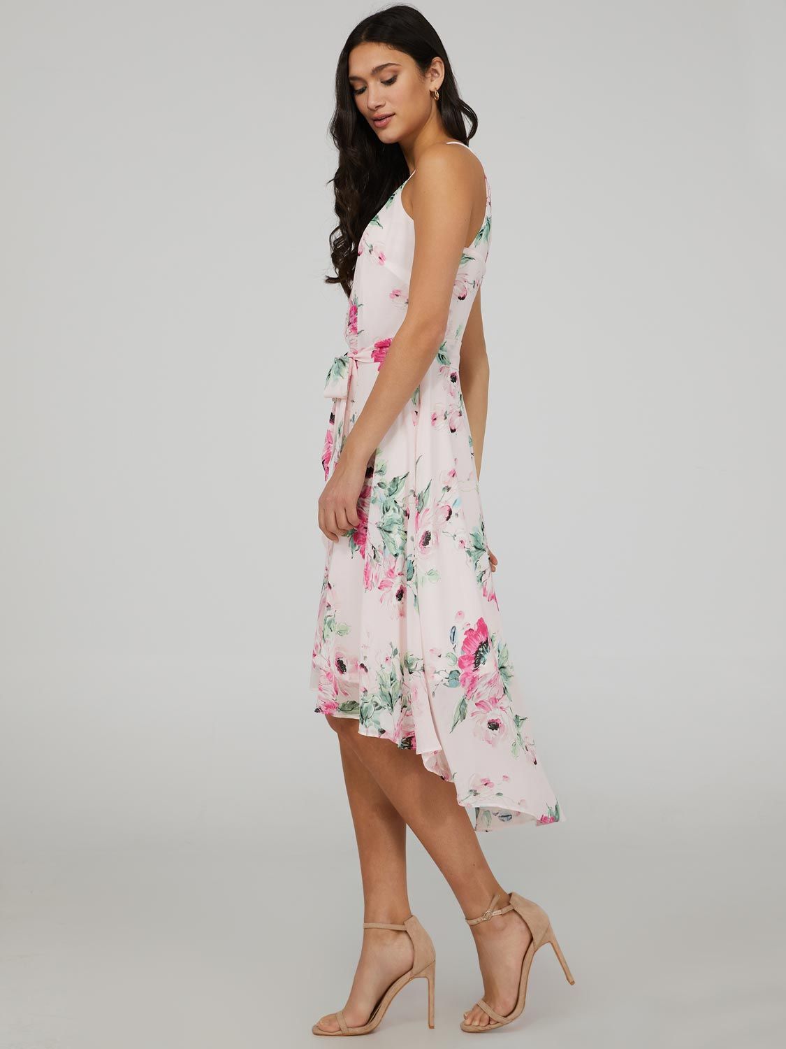 Halter Printed Chiffon Midi Dress sold by Suzy Shier product image thumbnail 4