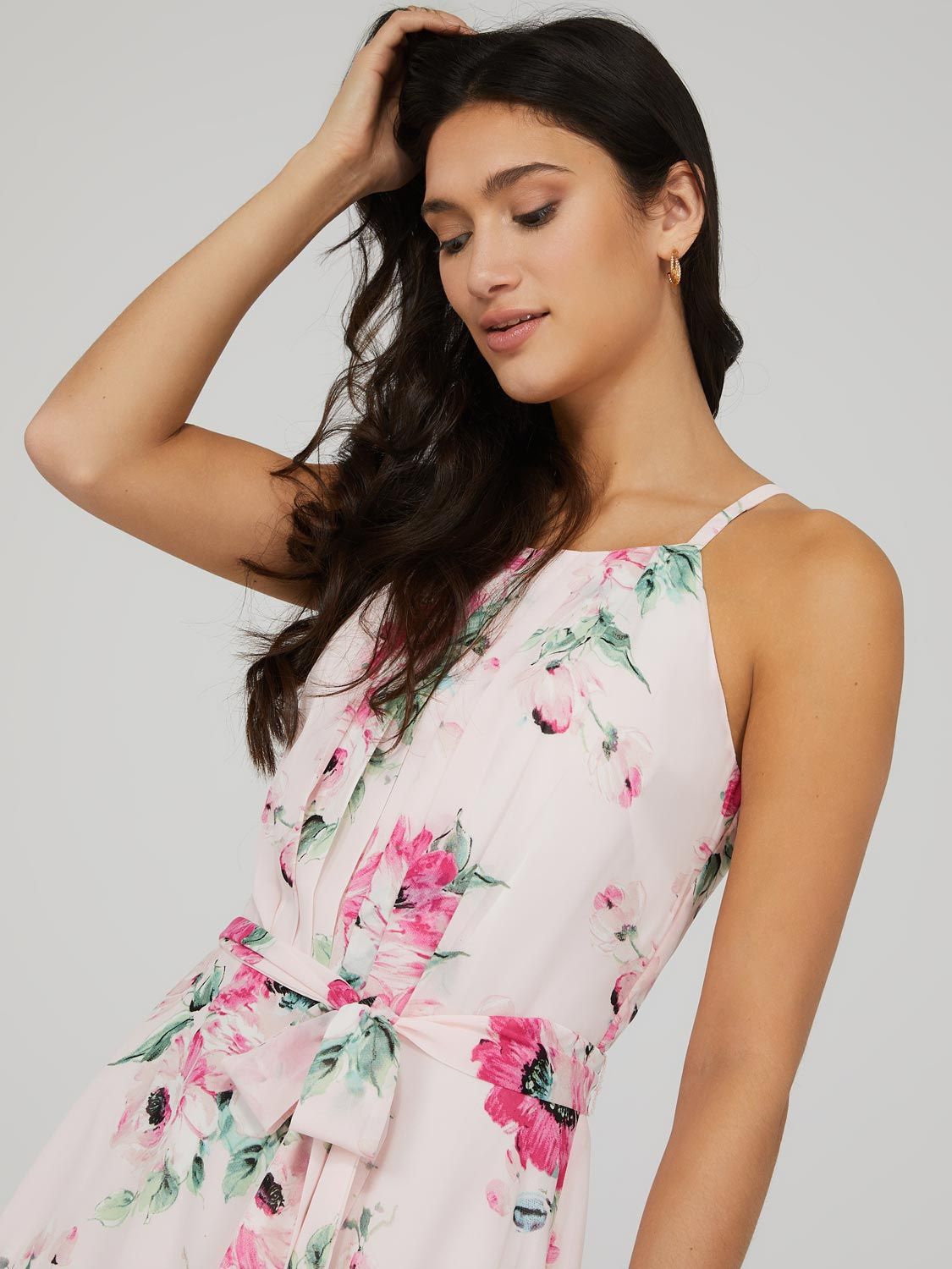 Halter Printed Chiffon Midi Dress sold by Suzy Shier product image thumbnail 3